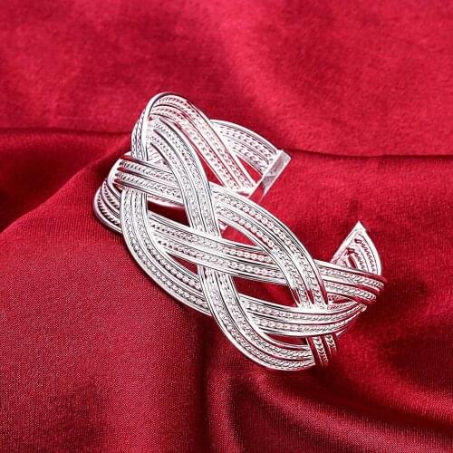 New Style 925 Silver Tangled Bracelet Interwoven Bracelet Female Engagement Party Wedding Charm Fashion Jewelry
