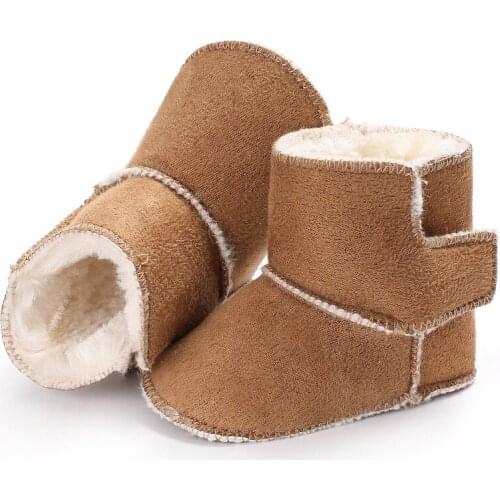 Winter Toddler Baby Boy Girl Warm Snow Boots 0-18M Fur Shoes Infant Soft Sole Crib Cotton Shoes