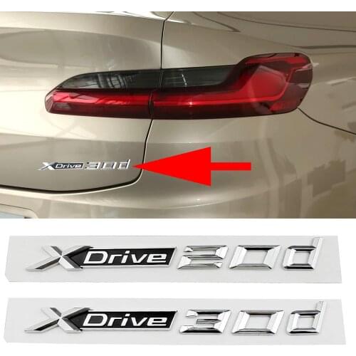 1-20 pcs 3D Emblem Letters Xdrive 20d 30d Logo Sticker For BMW X2 X3 X4 X5 X6 X7 E83 F25 F26 E70 Trunk Fender Decor Accessories