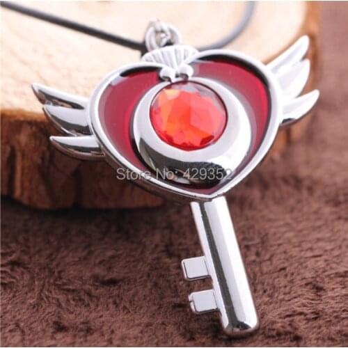 10pcs/lot Anime Jewelry Rhinestone Pendant Necklace For Girls Charms