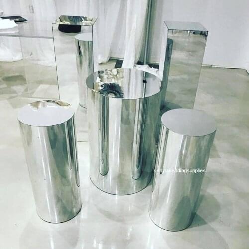 2pcs/set)Gold/ Silver Wedding Rectangular acrylic crystal Backdrop Frame Decoration senyu2013