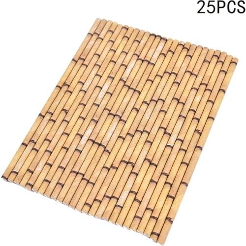 25pcs Hawaiian Jungle Tropical Bamboo Print Paper Straws Bamboo Print Straws Wedding Bar Pub Party Supply