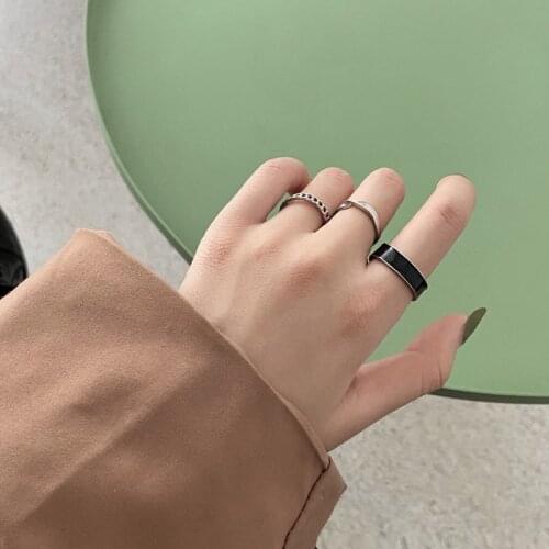 Adolph Fashion Jewelry Rings Set Hot Selling Metal Alloy Hollow Round Opening Women Finger Ring For Girl Party Wedding 3Pcs/set