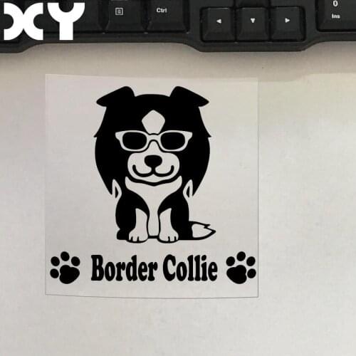 Car styling Reflective Type car stickers High Quality motorcycle Stickers Decals Border Collie Waterproof Bumper Car Sticker