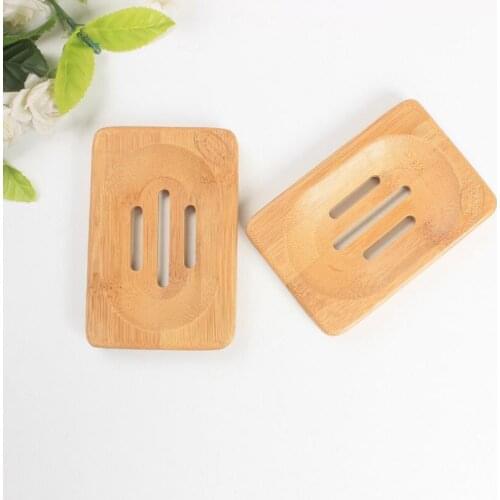 Free Shipping Natural Bamboo Wooden Soap Dish Wooden Soap Tray Holder Storage For Bath Shower Bathroom LX1816