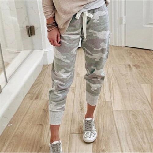 Womens Cargo Trousers Casual Pants Camouflage Streetwear Pants Casual Joggers High Waist Loose Trousers Sweatpants 2XL