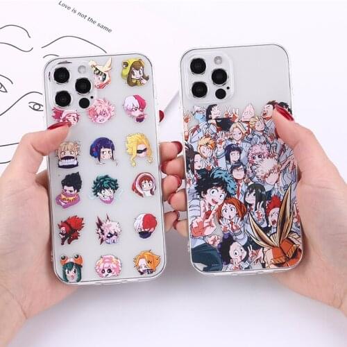 Anime My Hero Deku Bakugou Boku No Hero Academia Phone Case For iPhone 12 11 Pro 8 7 6 6S Plus X XS MAX XR SE 2020 Soft Fundas