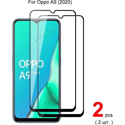2pcs For Oppo A9 (2020) / A11x Full Cover Tempered Glass Screen Protector Protective Glass Guard Film