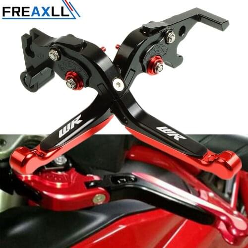 For Yamaha WR125R WR 125R WR125X WR 125X 2012-2016 Moto Adjustable Folding Extending CNC Levers Motorcycle Brake Clutch Levers