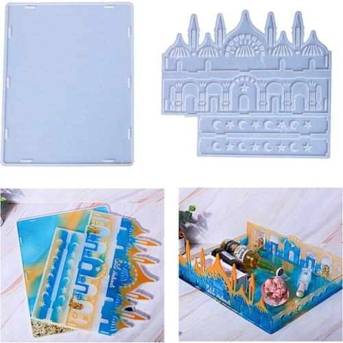 Epoxy mold resin palace storage box silicone mold candle handmade soap diy jewelry creative home decoration