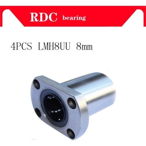 Free shipping 4 pcs LMH8UU flange High quality linear bearing 8mm flange linear motion bearing series cnc parts