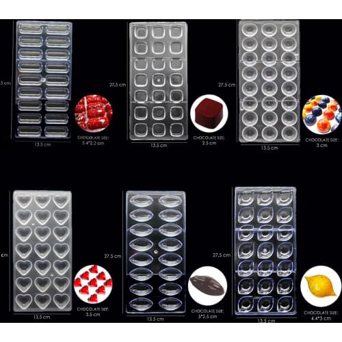 16 Holes 3D Lotus Shape Polycarbonate Chocolate Mold, Kitche Bakeware Mold Cake Candy PC Chocolate Mould Baking Pastry Tools