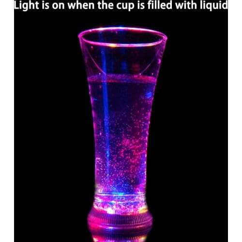 Hot Flash Water Induction Light Cup Colorful LED Glowing Cup Drinking Wine Glasses Lights Up When Entering Water Fast Delivery