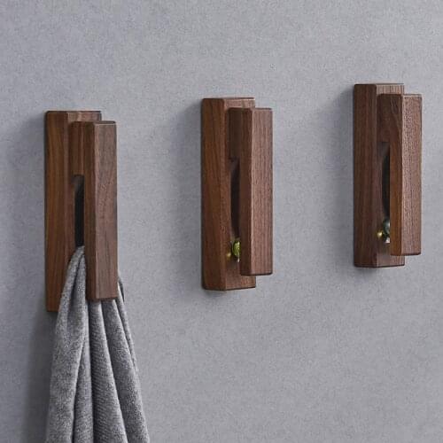 Creative Wooden Towel Hooks Wall-mounted Storage Hanger Cap Rack Sundries Holder Home Decor Bathroom Kitchen Organizer Tools