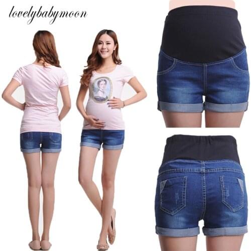 Summer Maternity Short Pregnant Denim Jean Mommy Clothing Pregnancy Jeans Maternity clothes