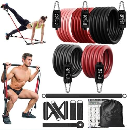 16Pcs/Set Latex Tubes Resistance Bands Home Gym Strength Training Pull Rope Yoga Tension Band Fitness Equipment for Home Gym