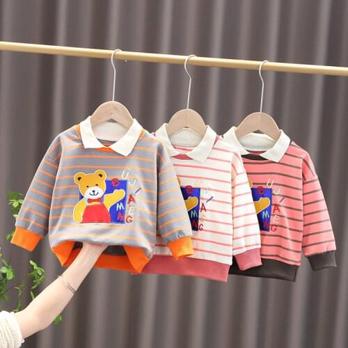New Arrivel Cartoon Baby Girls Cotton Long Sleeve T-shirt Autumn Children Clothing Blouse Boys Long Sleeve Tops Tees 0-4 YEARS