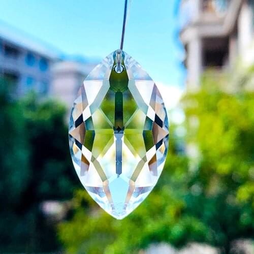 5PCS Horse Eye Crystal Hanging Suncatcher Crystal Prisms Pendant Chandelier Parts DIY Home Wedding Decor Accessories 35/50mm