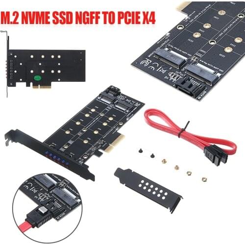 Pohiks 1pc Brand new PCI-E Power Supply Adapter Card M.2 High Speed Large Capacity Storage Dual Interface