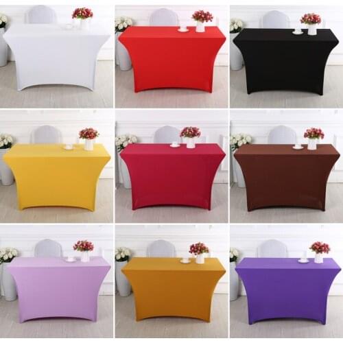 Rectangular Tablecloth Spandex Lycra Stretch Table Cover Trestle 8Ft/6Ft/4Ft CR-909