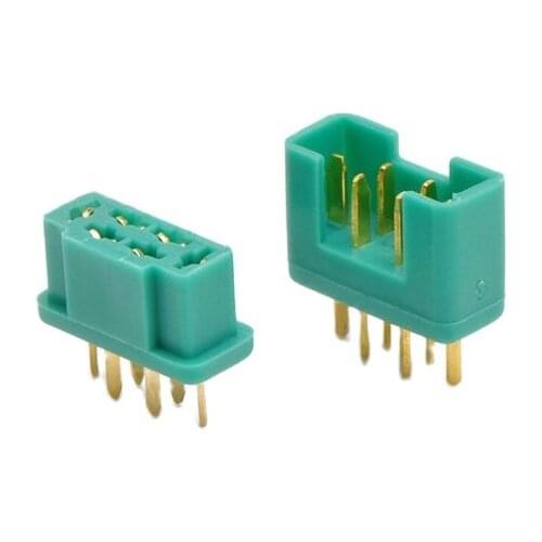 10Pairs Amass MPX Connector Male Female Plug 24K Gold Plated 6 Pin AM-1016 for RC Glider Signal Line Connection Accessories