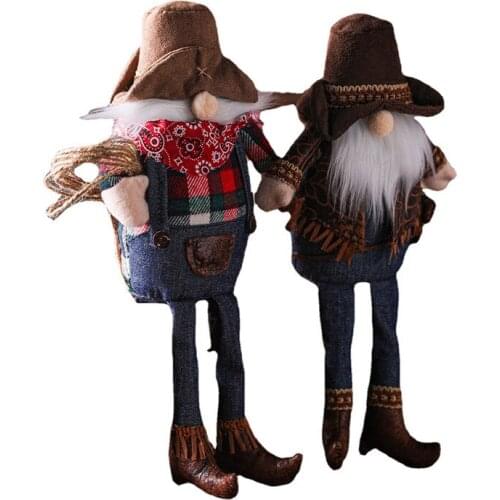 Christmas Simulation Doll Cartoon Long-Legged Dwarf Stuffed Toys Desktop Decors Decorative Tools for Home Office 2021