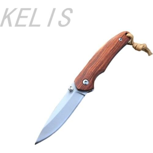 Handmade Folding Pocket Knife Damascus Red Wood Handle Tactical Survival EDC Knives Utility Outdoor Hunting Camping Multi Tools