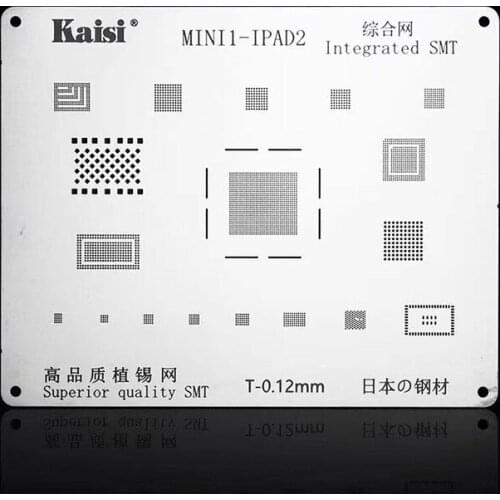 2D BGA Reballing Stencil template Stainless Steel Plate For ipad 23456 mini1234 pro Motherboard IC Chip Soldering Repair Tool