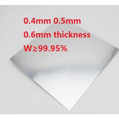 0.4mm 0.5mm 0.6mm Tungsten plate wolfram board W-Ni-Fe foil Tungsten electrode sheet W 99.95% Lanthanated Tungsten alloy plate