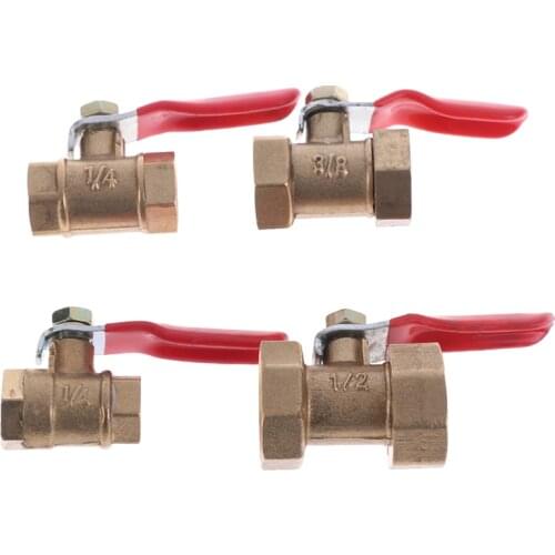 High Quality！Brass Ball Valve 1/8" 1/4" 3/8" 1/2" Double Female Thread Connector Joint