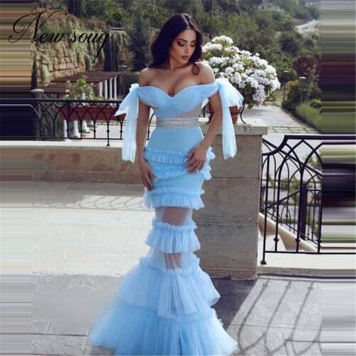 New Arrival Formal Dress Saudi Arabia Off The Shoulder Evening Gowns Custom Made Vestido Festa Longo Prom Dresses Abendkleider
