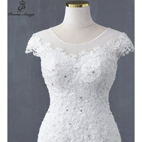 Sexy sleeveless style mermaid wedding dress wedding gowns marriage bride dress vestidos de novia robe de mariee white dress