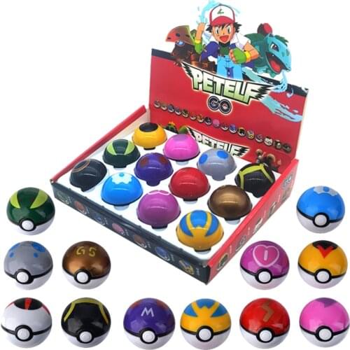 12 New 5CM Pokemon Pokémon Pokemon Ball 2-3cm Doll With Sticker Toys Childrens Birthday Gift Boxed Collectibles