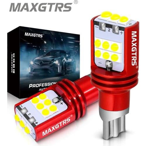 2x W16W T15 LED Bulbs 3030 SMD Canbus OBC Error Free LED Backup Light 921 912 W16W LED Bulbs Car Reverse Lamp Xenon White DC12V