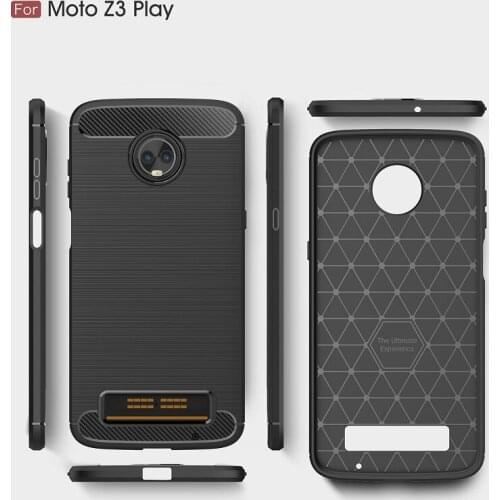 2018 New MobilePhone Cases for Motorola Z3 Play Carbon Fiber cases for Moto Z3 Play Back cover DHL Free shipping 100pcs