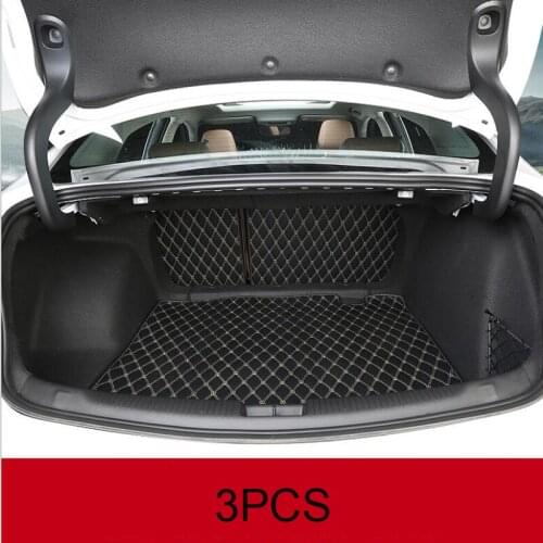 For Buick Regal 2017 3PCS Car Styling Cargo Liner Car Trunk Mat Carpet Interior Floor Mats Leather Pad Auto Accessories