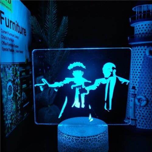 Cowboy Bebop Anime 3D Visual Lamp Illusion Led Night Light for Child Bedroom Decor Night Light Birthday Manga Gift Table Lamp