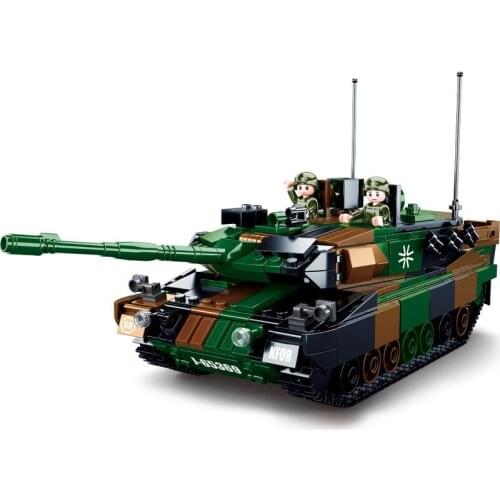 766Pcs 0839 Military Series Leopard 2A5 Main Station Tank Assembly Model Boy Assembled Building Blocks Assembled Toy Gifts