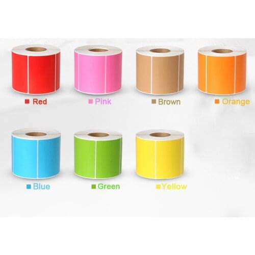 800Pcs 60x40cm Color Paper Stickers Thermal Printing Adhesive Sticker Blank Labels Supermarket Barcode Printing Label Stationery