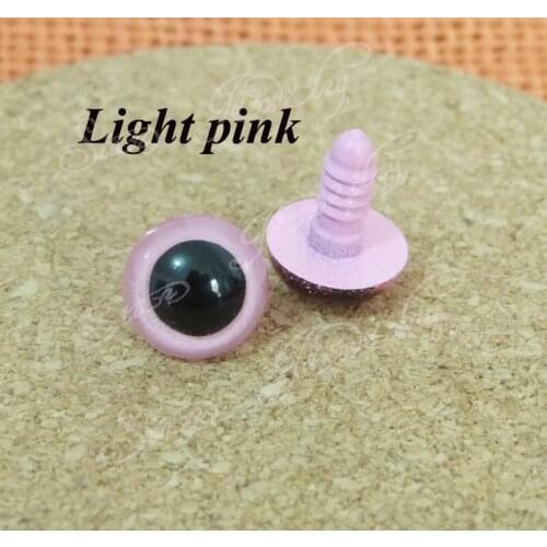 9/10/12/13/14mm----light pink color toy eyes + washer for plush bear doll accessories