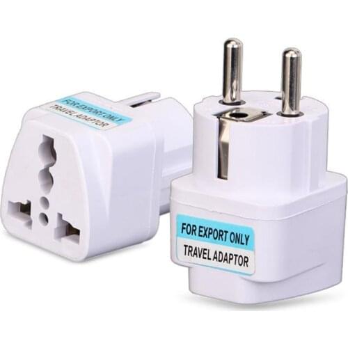 White International Universal EU German Franch Travel Adapter Plug For UK/US/EU/AU to EU Kr European power plug Socket Converter