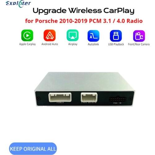 Exploter Wireless Carplay for Porsche Cayenne Panamera Cayman 911 978 Macan 2010-2019 PCM 3.1 4.0 System Upgrade Accessories