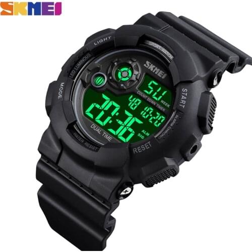 SKMEI Watch Luxury Mens Watches Waterproof Sport Watch Fashion Military Stopwatch Countdown Bracelet Men Watch Digital Clock