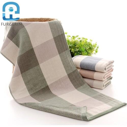 FURGERIN Face Towels Absorbent Microfiber Towel Travel bath towel for adults cotton beach towels bathroom Lattices