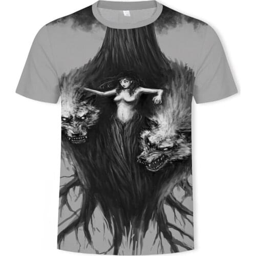 Cartoon anime 3d printing men and women t-shirt soft material shirt casual loose t-shirt sports mens streetwear