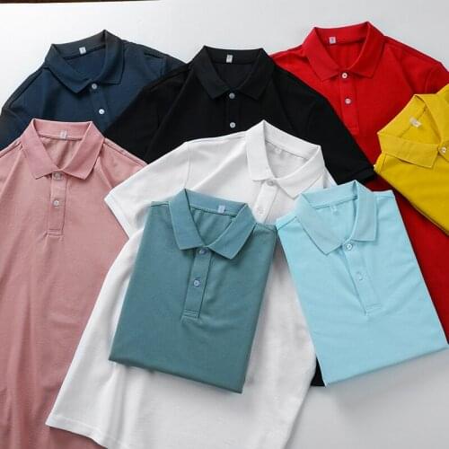 Summer Polo T Shirt for Men Polyester Casual Basic Mens Clothing Turn-down Collar Button Polo Shirts Hombre Fashion Clothes 4xl