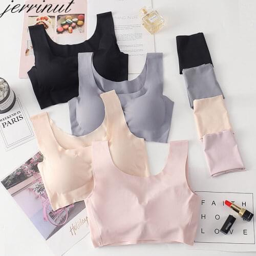 Jerrinut Push Up Bra Set Women Comfort Wireless Bra Sexy Lingerie Set Seamless Nylon Everyday Breathable Lingerie Set