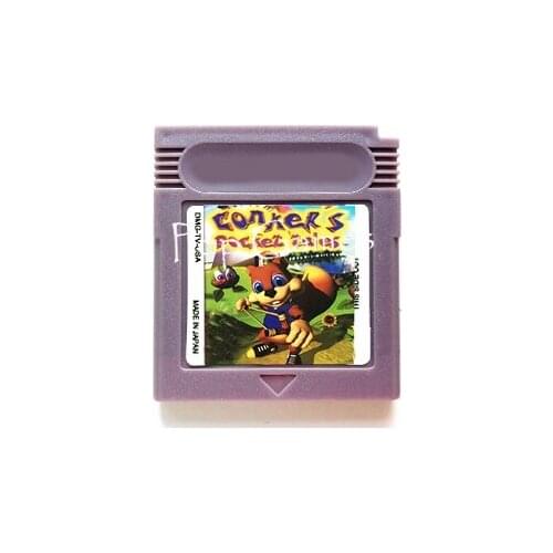 ENG FRA DEU Conkers Pocket Tales Grey Shell English Language Game Cartridge for 16 Bit Game Console