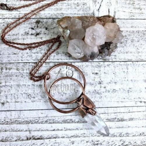 NM39945 Large Raw Crystal Clear Quartz Necklace Pendant Big Boho Jewelry Rough Gemstone Jewelry Large Statement Necklace