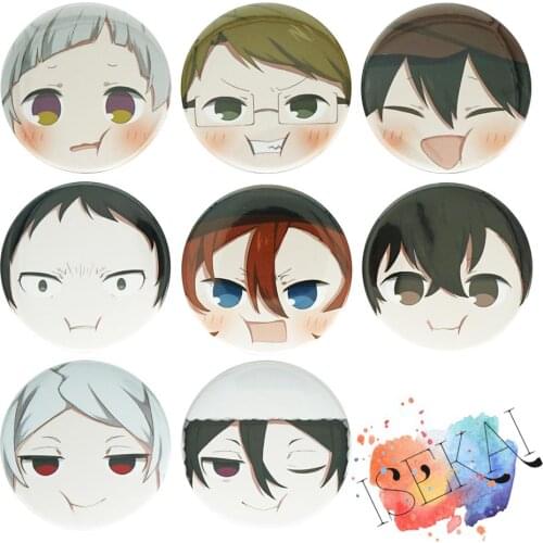 Bungo Stray Dogs Anime Metal Badge Atsushi Nakajima Dazai Osamu Fyodor Ranpo Badge Brooch Pins